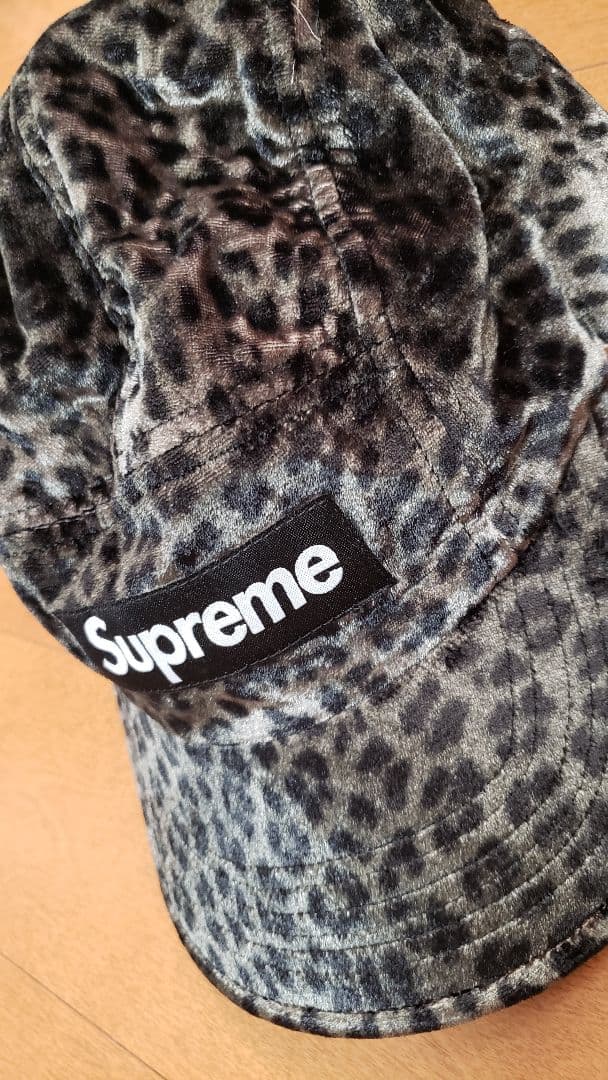 帽子 Supreme Leopard Velvet Camp Cap 24ss
