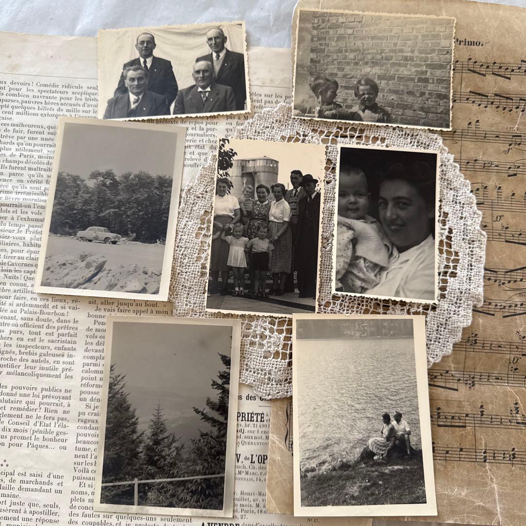 稀少1920年アンティーク写真アルバム洋書ビンテージ　フォト　ジャンクジャーナル