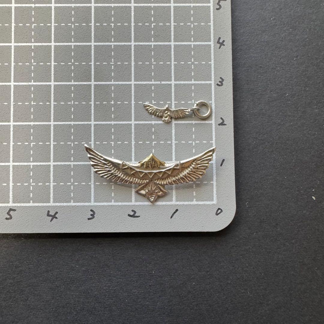 バンビ様【silver925 ゴールドヘッド小イーグル】ネックレス トップ