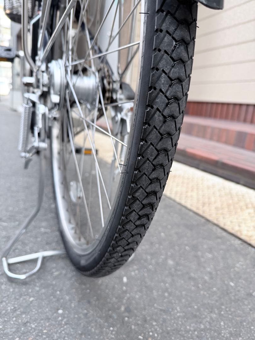 大阪府　ヤマハ　電動アシスト自転車 ネイビー 前カゴ付き
