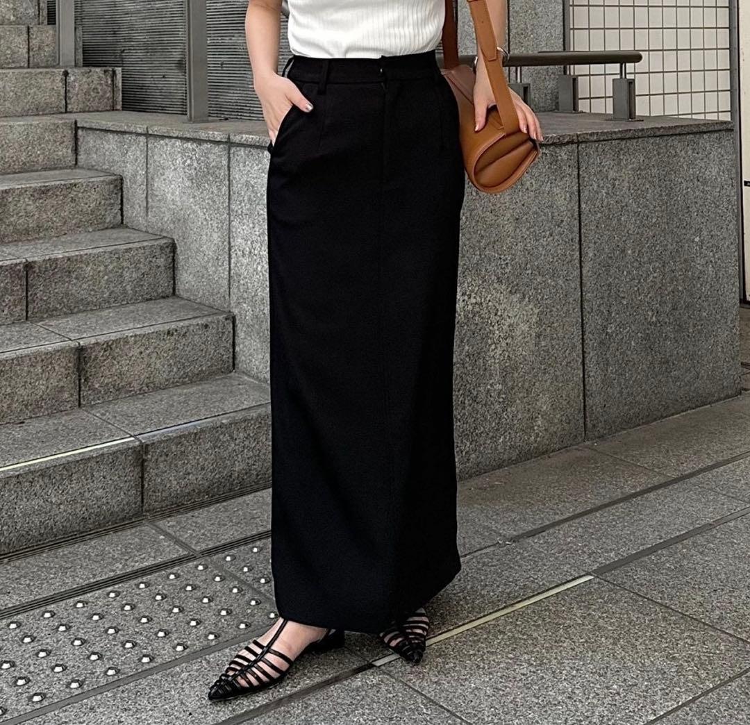 capricieux le'mage マキシIラインスカート　ブラック　38