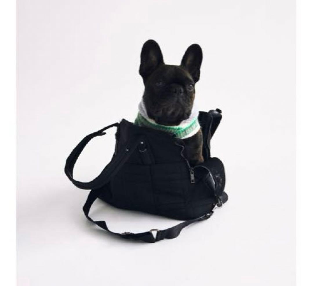 新品 ZARA  ペットキャリーバッグ ナイロンバッグ ブラック 黒