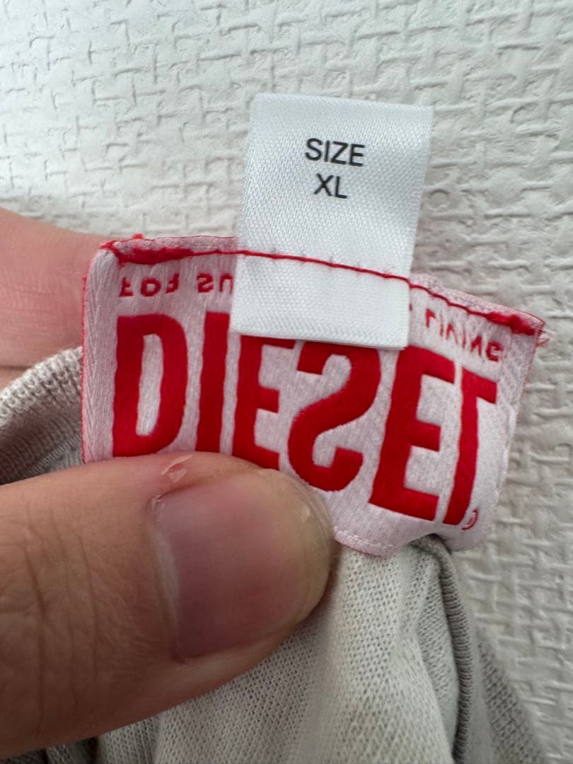 DIESEL ディーゼル ダメージ加工 Tシャツ XL グレー グランジ y2K
