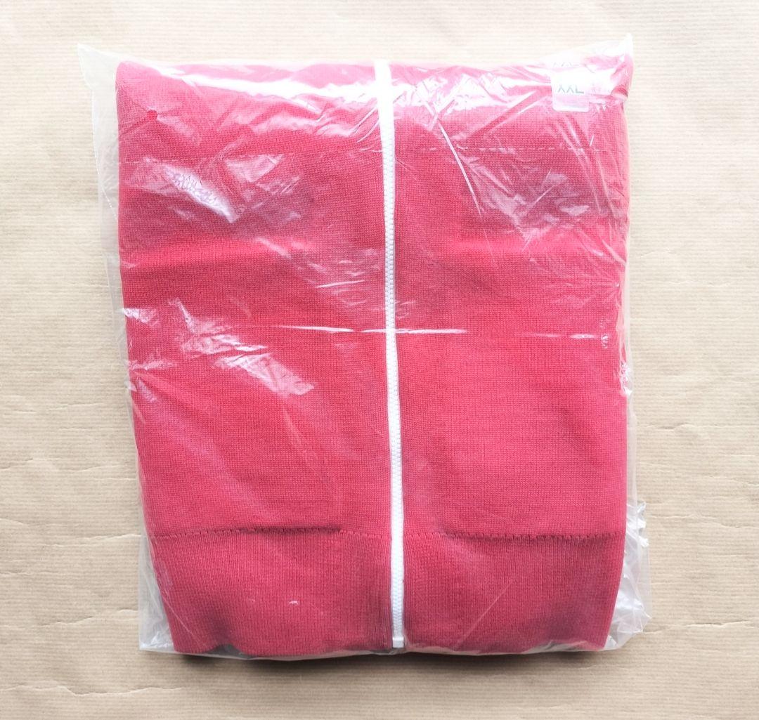 ミラノリブフルジップカーディガン ユニクロC XXL レッド