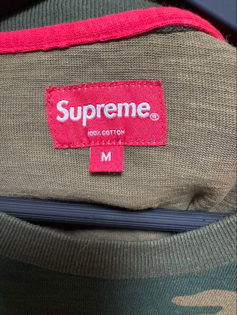 シュプリームsupreme ロンT カモフラ　迷彩　Mサイズ