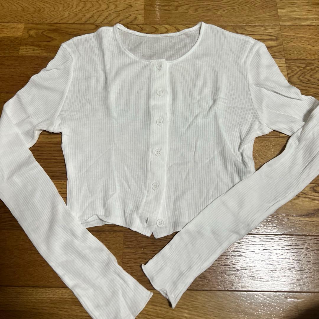 トップス yo BIOTOP Sheer rib short cardigan