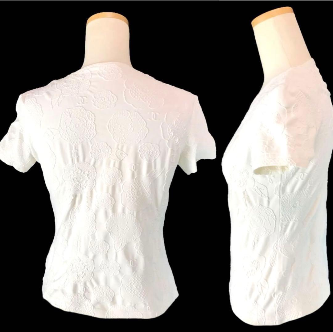 CHANEL シャネル カメリア ココマーク デザイン 半袖 Tシャツ M相当