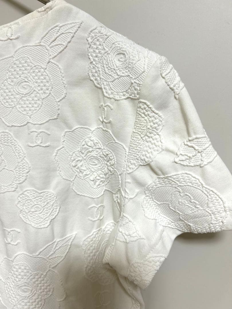 CHANEL シャネル カメリア ココマーク デザイン 半袖 Tシャツ M相当
