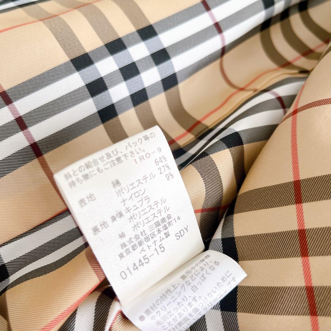 BURBERRY BLUE LABEL ノバチェックトレンチコート 38 黒　M