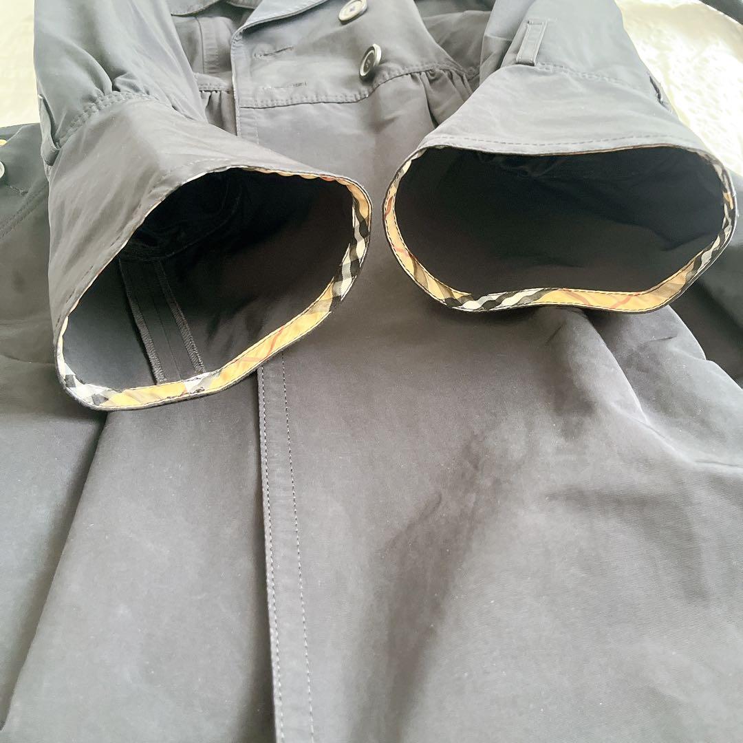BURBERRY BLUE LABEL ノバチェックトレンチコート 38 黒　M