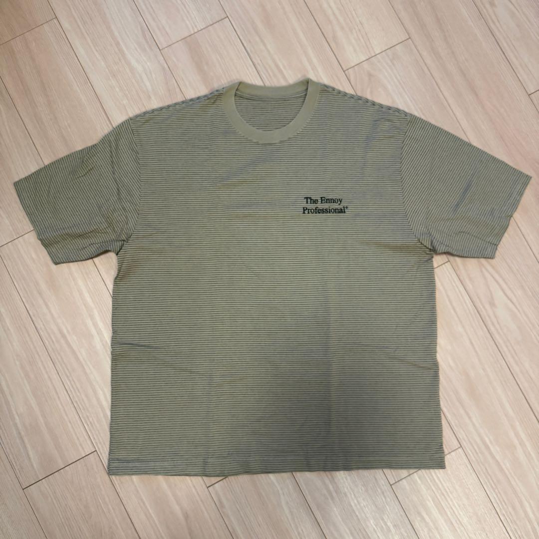 ennoy S/S Border T-Shirt(BEIGE × BLACK)