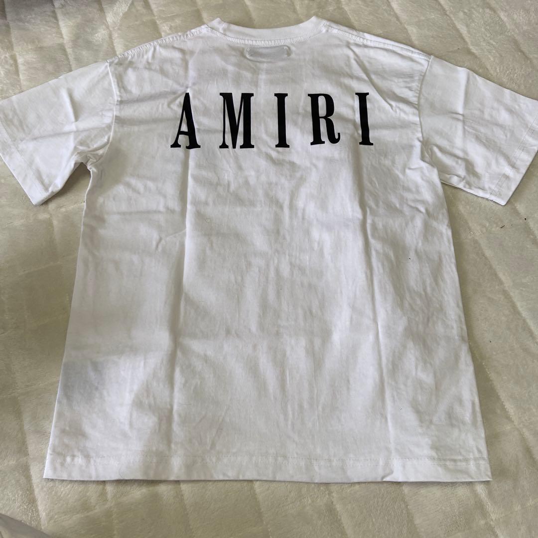 AMIRI ホワイト Tシャツ ブラックロゴ