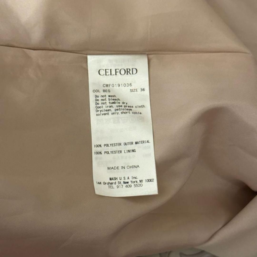 定価25,000円　CELFORD セルフォード　バックサテンプリーツワンピース