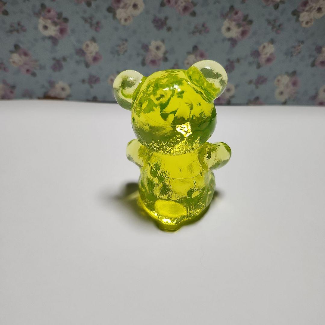 ウランガラス 熊の置物 発光確認済！ 昭和レトロ ヴィンテージ 珍品