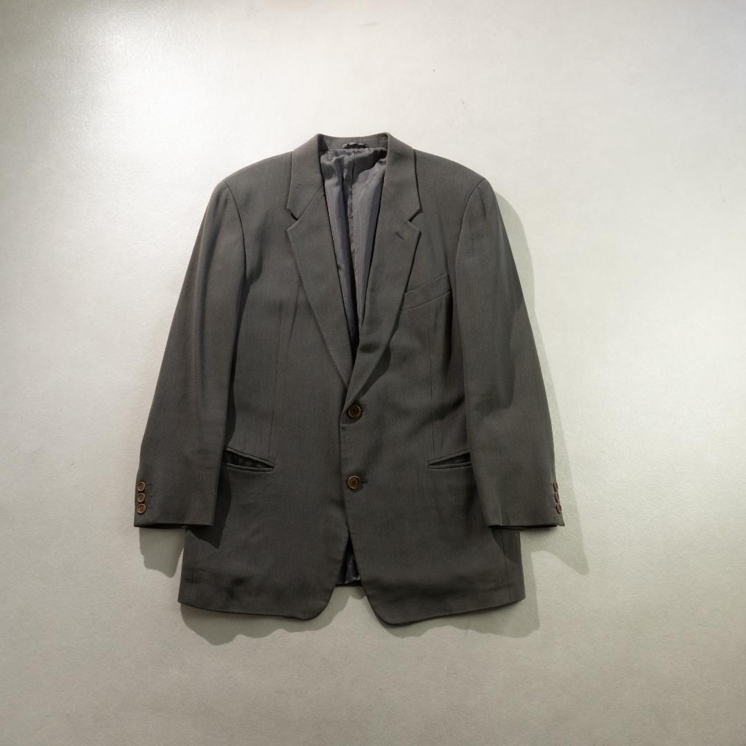 GIORGIO ARMANI シングルテーラードジャケット グレー/CZ219