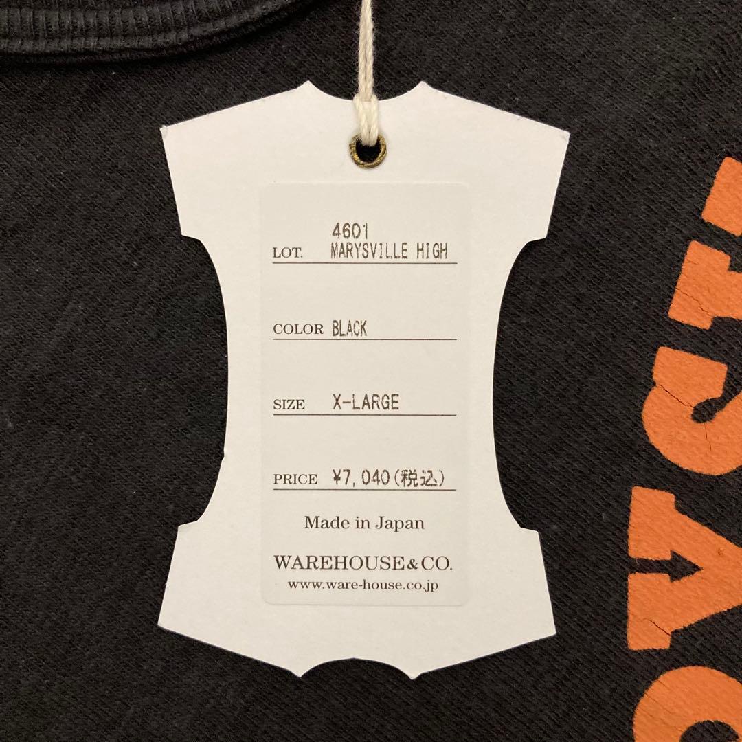 ウエアハウス　Tシャツ　\"MARYSVILLE HIGH\"　スミクロ　XLサイズ