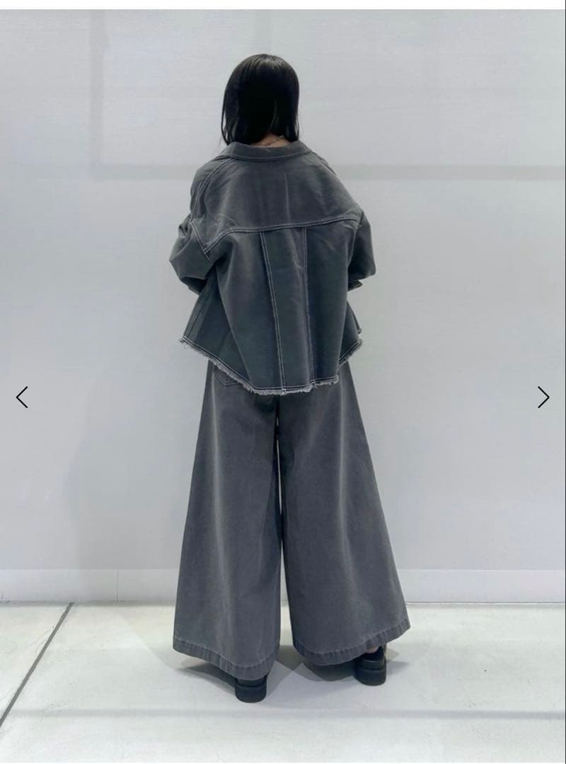 新品未使用 ヤマダヤ Vin クロップドワイドデニムパンツ