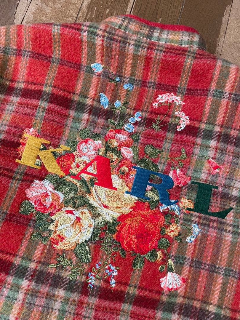カールヘルム　ブーケ刺繍　チロリアンジャケット　アカ