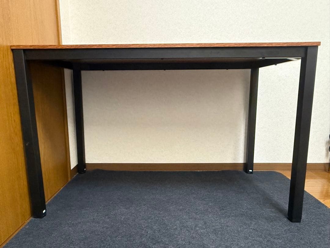 ブラウン木製パソコンデスク 中型 組み立て式