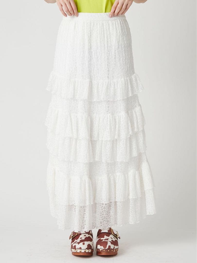 LILY BROWN ステップフリルシアースカート