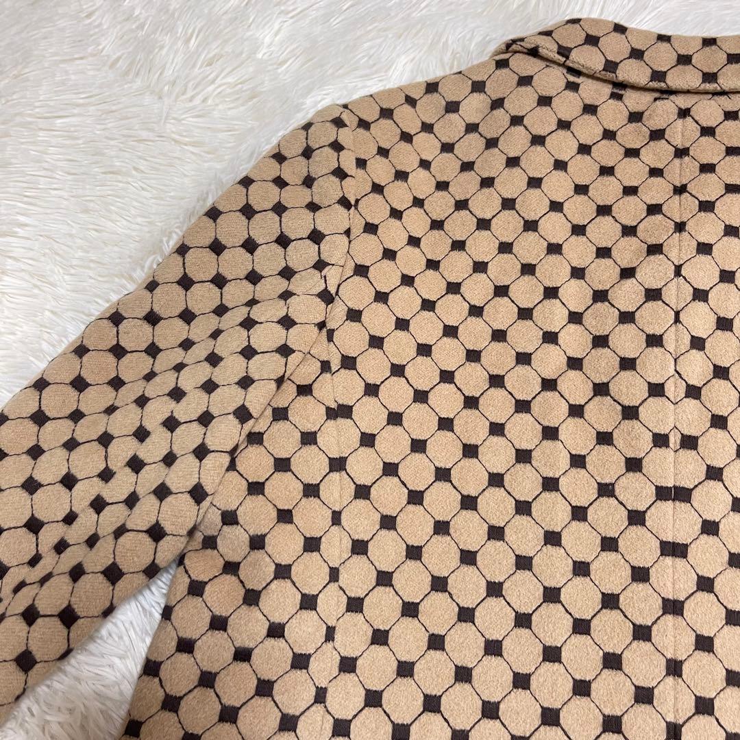TOCCA ブラウン系　総柄　刺繍 ロングコート　エレガント　サイズ6