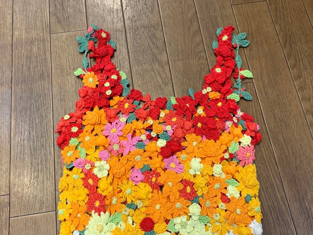 KEITA MARUYAMA ケイタマルヤマ 花柄 かぎ編み ワンピース