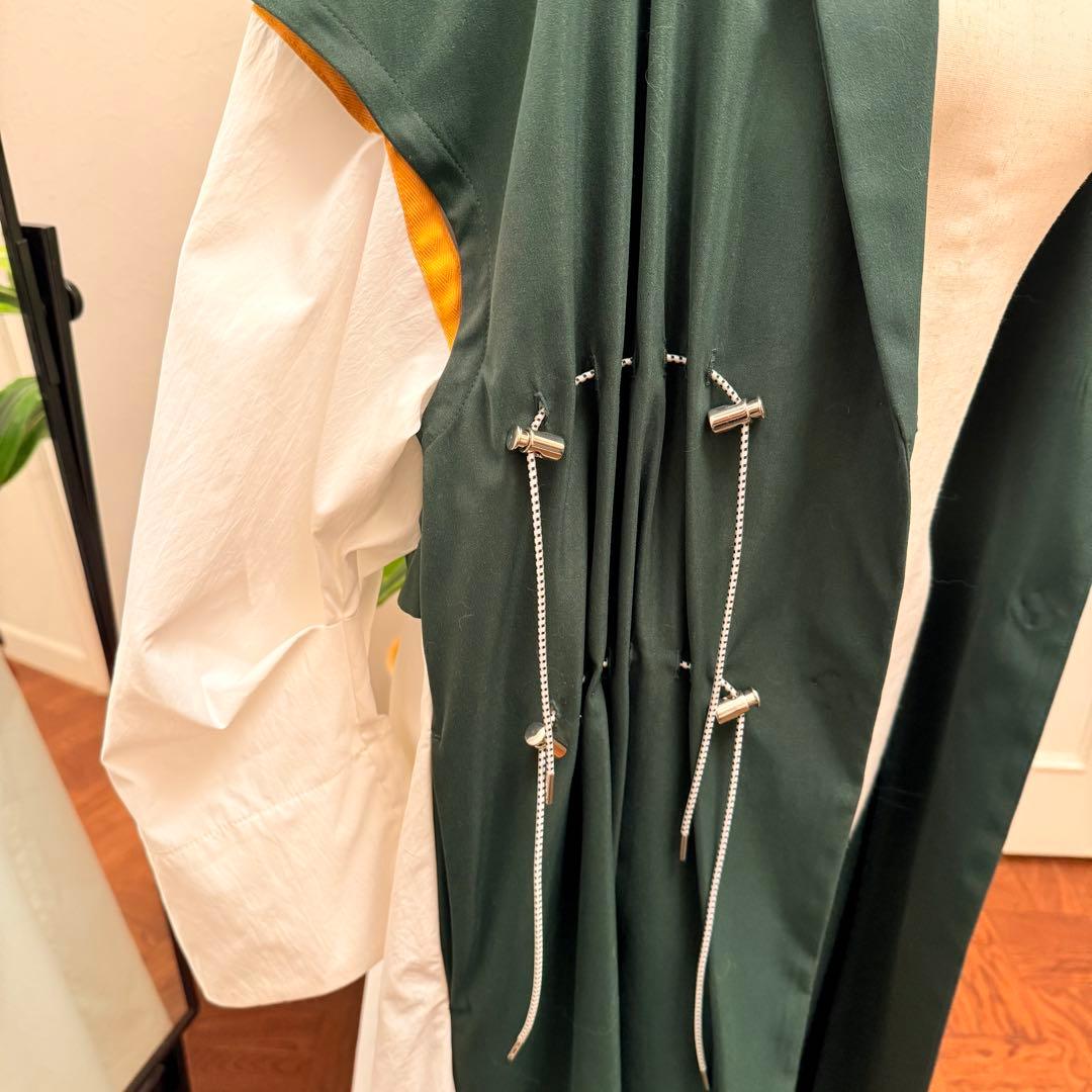 【美品】UN3D．ドローストリングコート DRAWSTRING CT 春夏