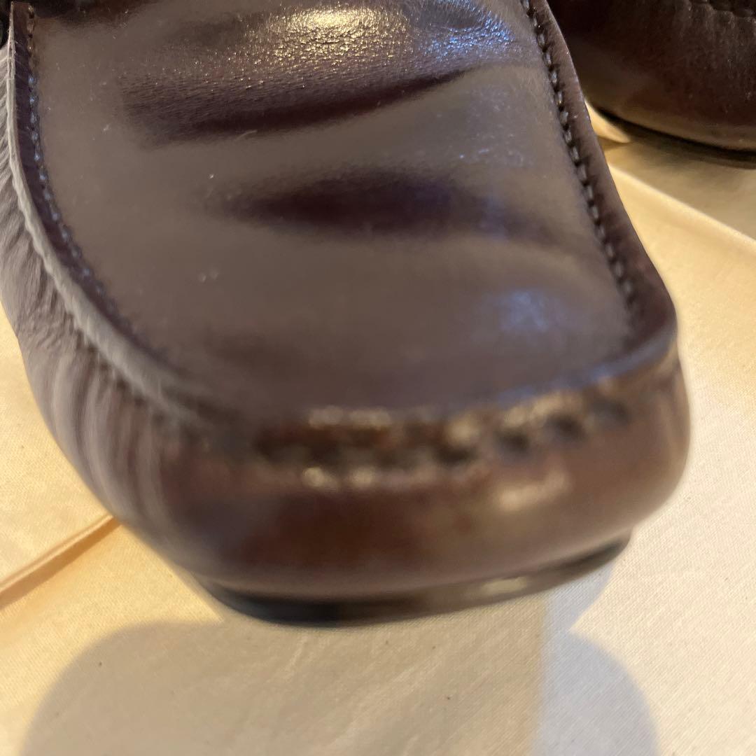 SF-4【USED美品】フェラガモ・スリッポン7.5EEE25.5~26.5cm
