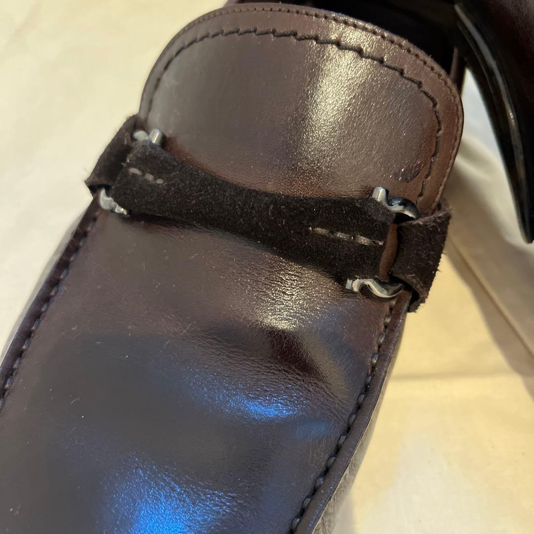 SF-4【USED美品】フェラガモ・スリッポン7.5EEE25.5~26.5cm