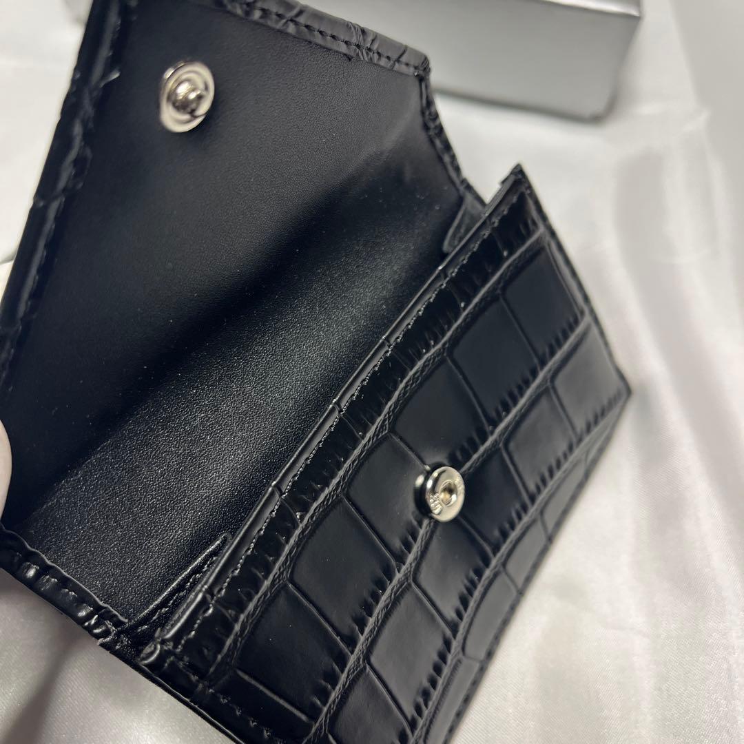新品Vivienne Westwood黒 三折り財布 クロコダイル柄バレンタイン