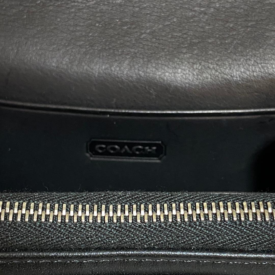 ✨極美品✨ COACH コーチ 二つ折り財布 黒 レザー パスケース