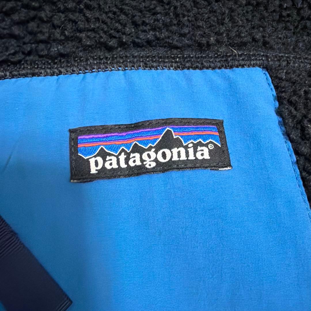 patagonia クラシックレトロX フリースベスト ブラック/ブルー S