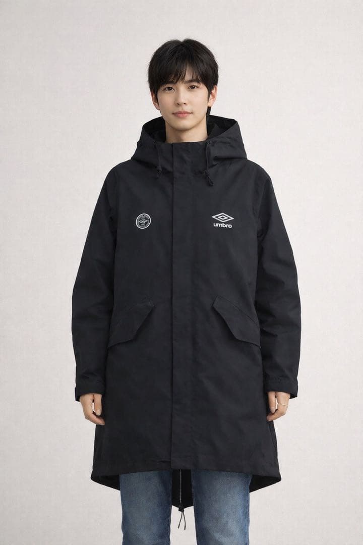 umbro numerals ベンチコート 黒