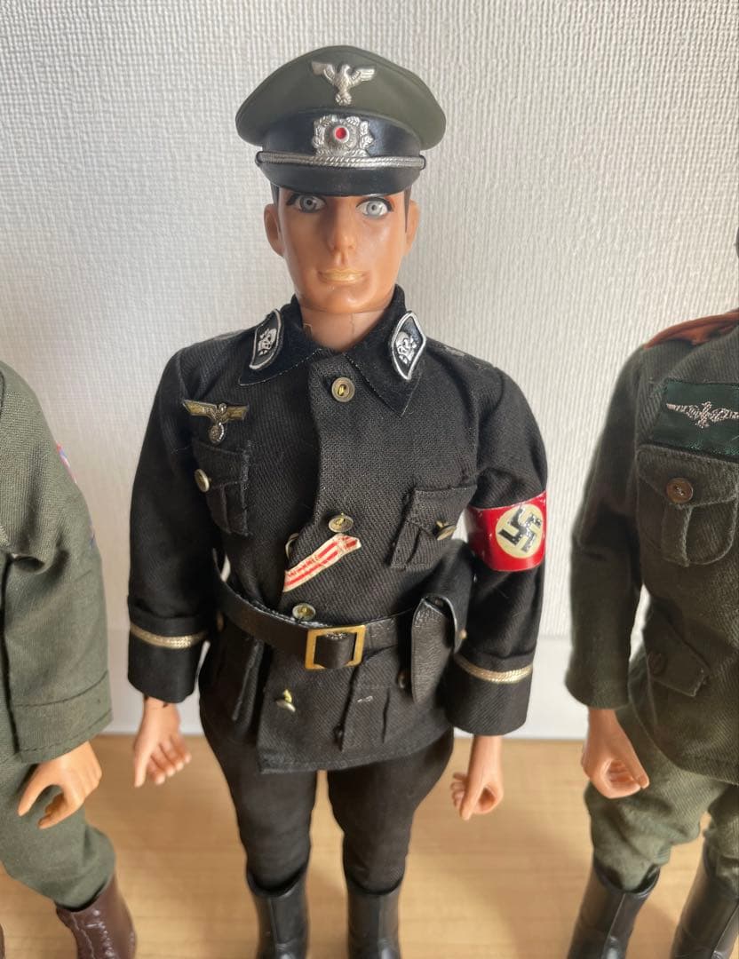 GIJOE 3体　ドイツ兵　希少　当時物　タカラ製　ニューGIジョー　ハズブロ