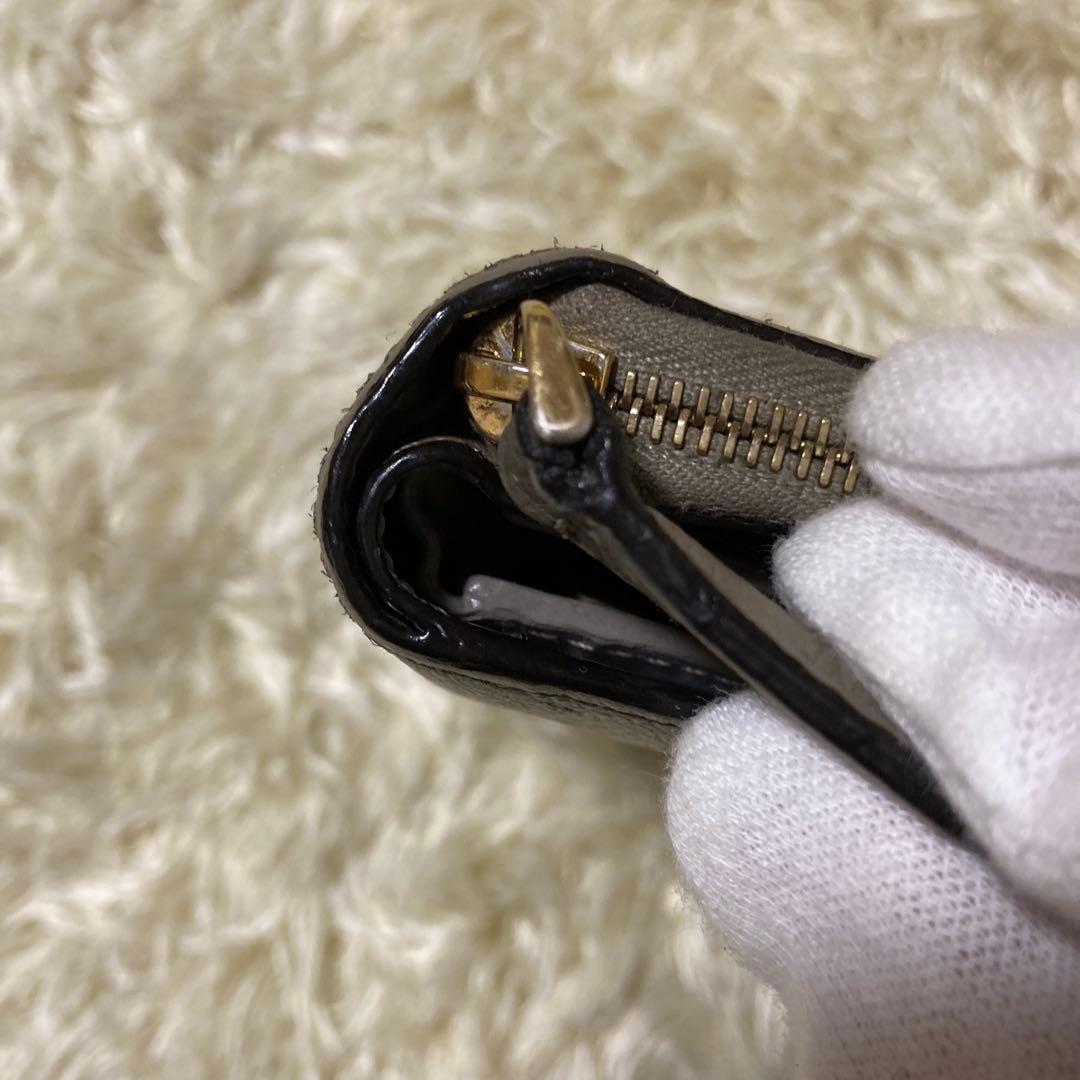 FENDI フェンディ 二つ折り財布 エフイズ グレー グレージュ