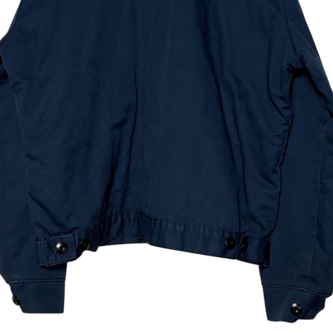 90sヴィンテージUSA古着 ワークジャケット 紺色L 短丈ブルゾン ジャンパー