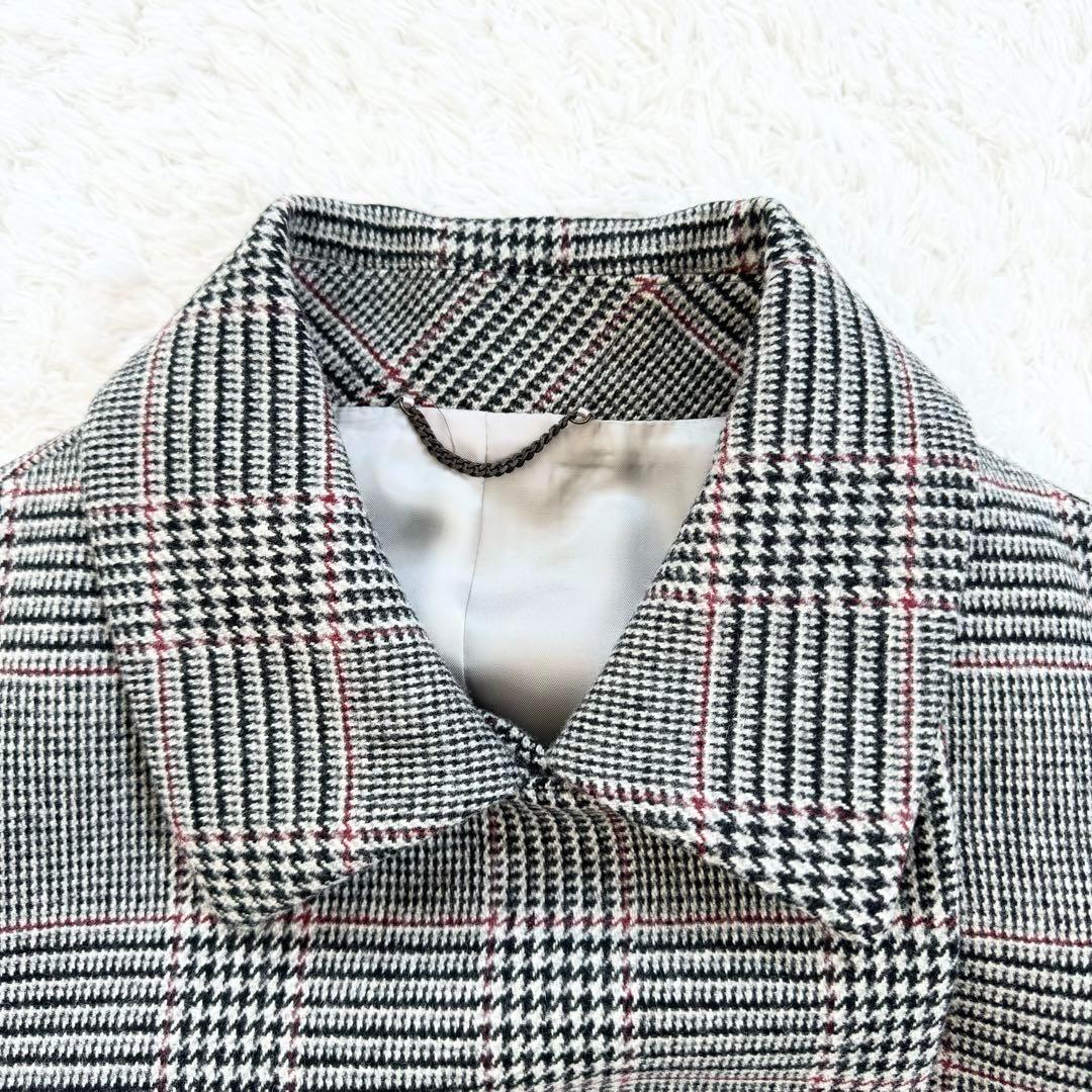 極美品 最高級 FOX BROTHERS グレンチェック トレンチコート XXL