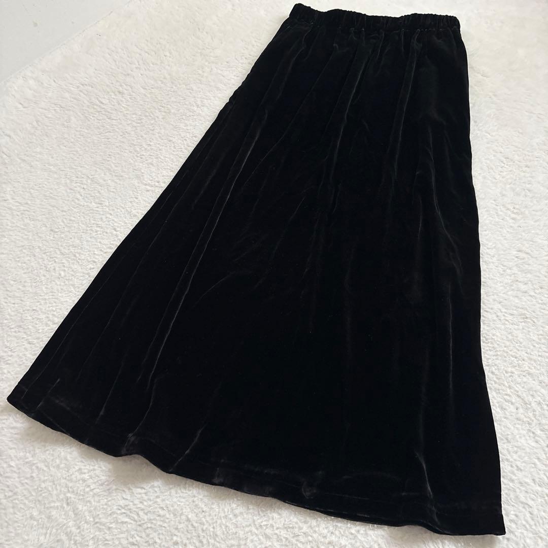 極美品 今期 かぐれ レーヨンシルクベルベットスカート セレモニー 卒業式