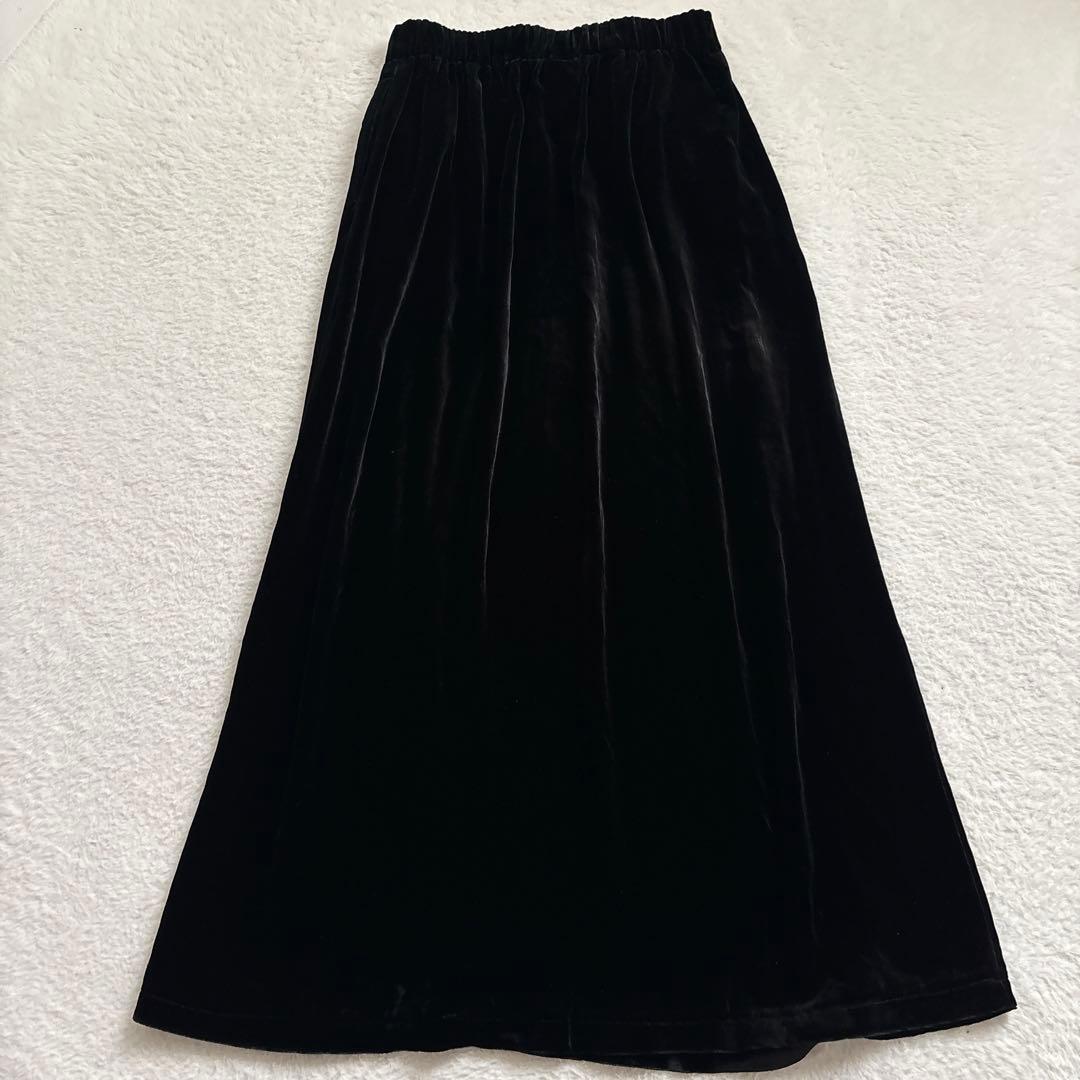 極美品 今期 かぐれ レーヨンシルクベルベットスカート セレモニー 卒業式
