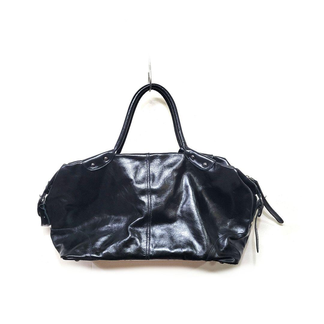 nano universe BARK TANNAGE レザー ボストンバッグ 黒