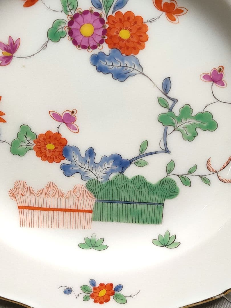 マイセン飾皿「インドの花篭」◎ハイファー期 17.8cm
