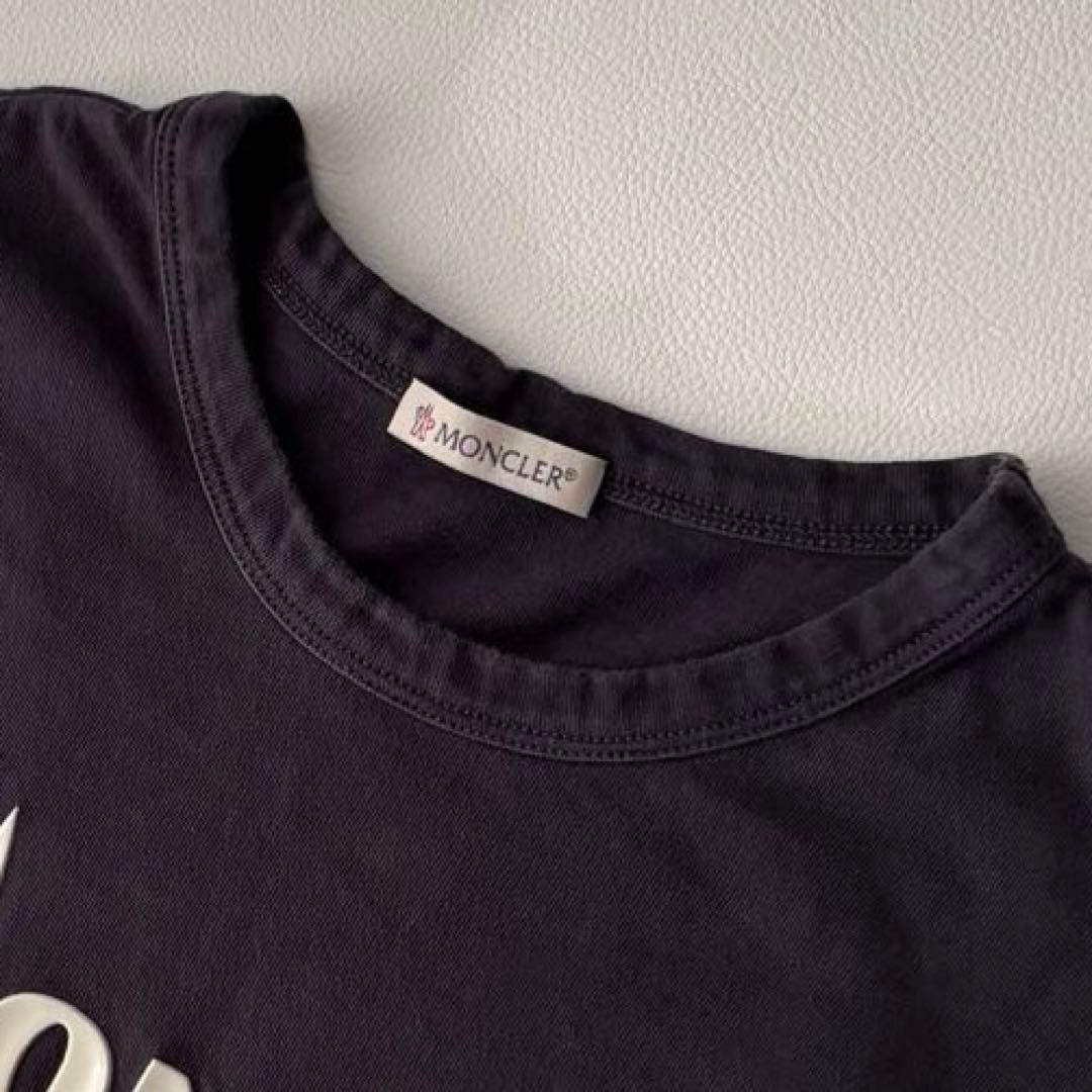 MONCLER モンクレール 半袖Tシャツ フロント シリコンロゴ ブラック M