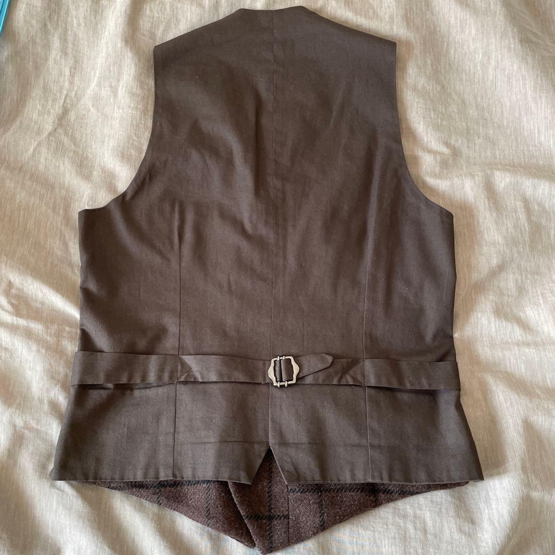 【美品】LARDINI ラルディーニ　ブートニエール ウールベスト　ジレ