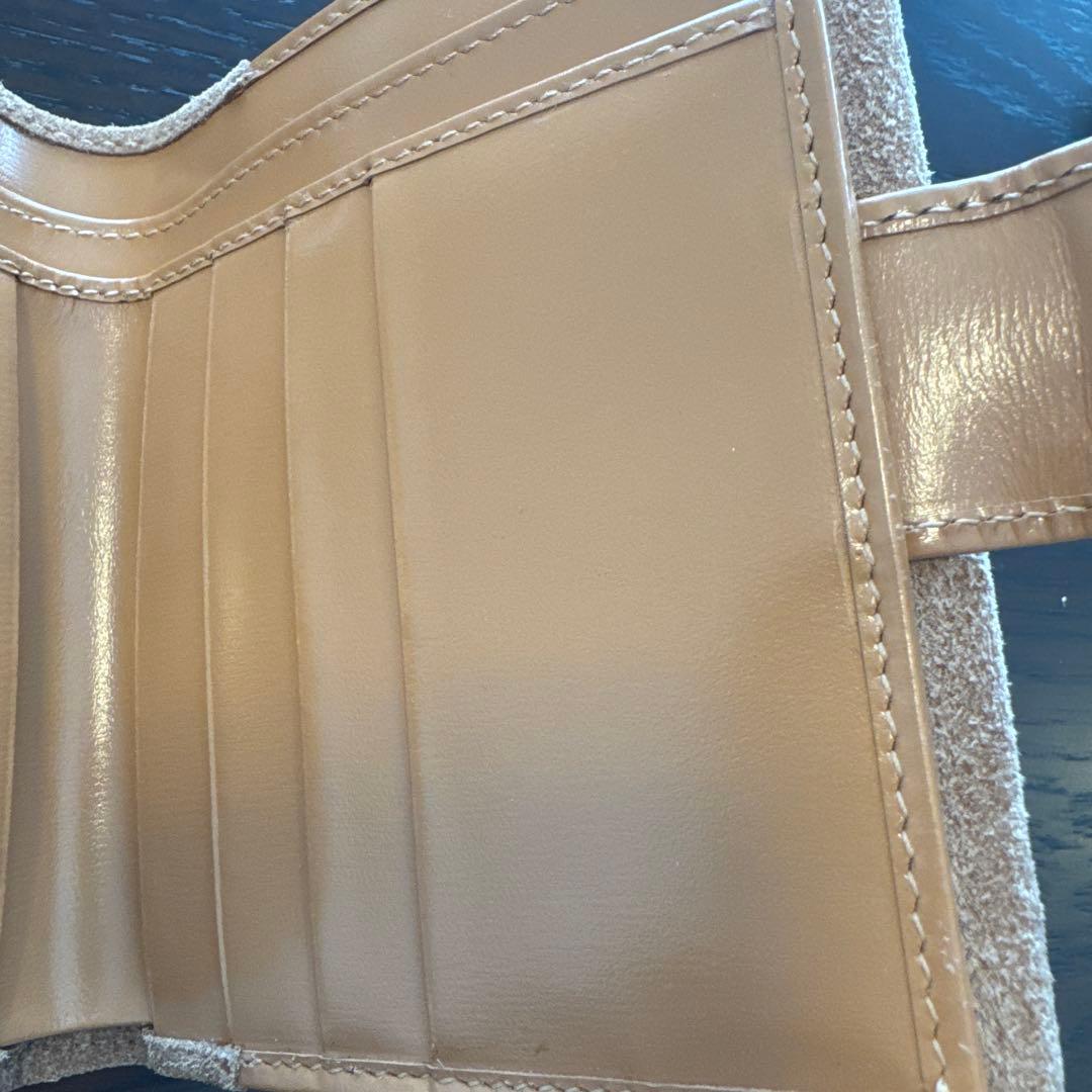 GUCCI 二つ折り財布 スエード スウェード ベージュ