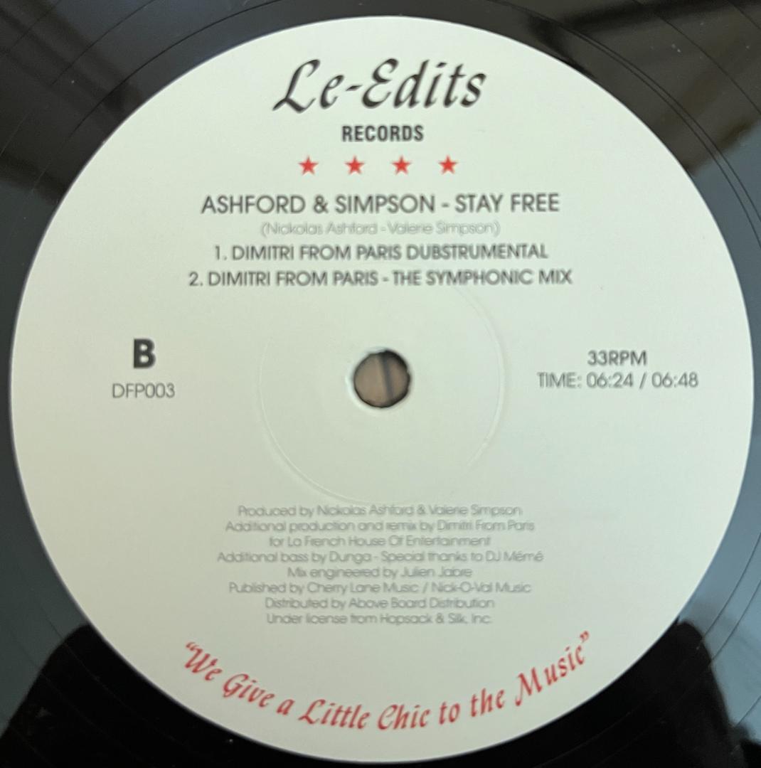 洋楽 (12\") Ashford & Simpson / Stay Free
