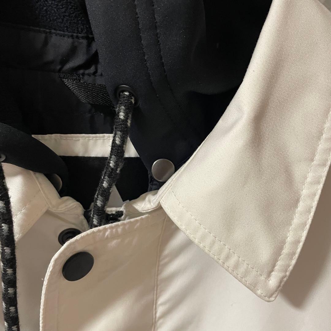 Burtonバートンスキーウェアスノーボードジャケットフード白ホワイト黒ブラック