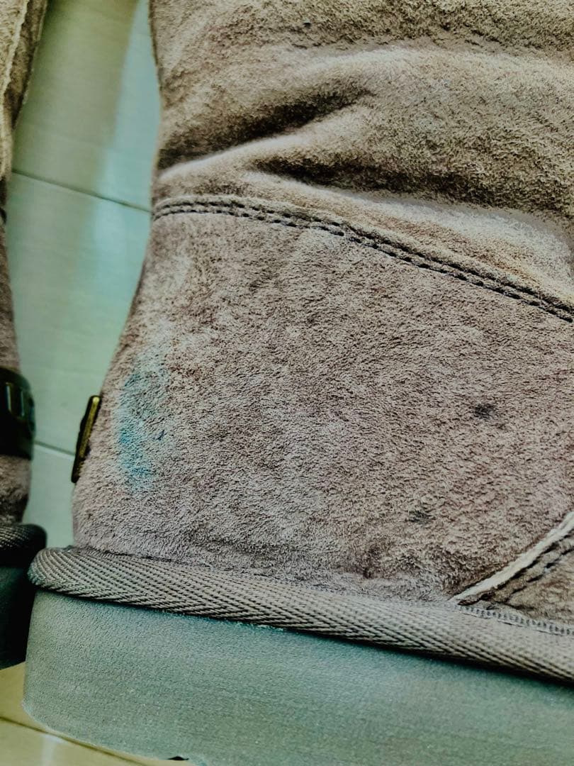 限界値！試着のみ！UGG ムートンブーツ ジッパー付ブラウン24.5/size9
