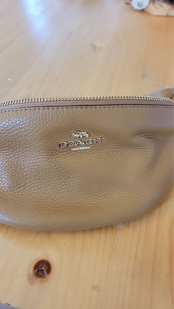 COACH ウエストポーチベージュ ボディバッグ