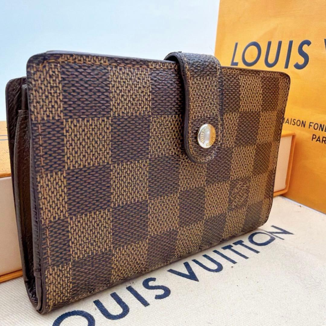 【極美品】ルイヴィトン 二つ折り 財布 ダミエ がま口 ヴィエノワ