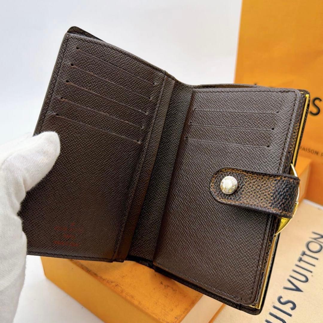【極美品】ルイヴィトン 二つ折り 財布 ダミエ がま口 ヴィエノワ